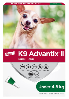 K9 ADVANTIX II | traitement contre les puce, tiques & moustiques / Chiens - de 4.5 kg