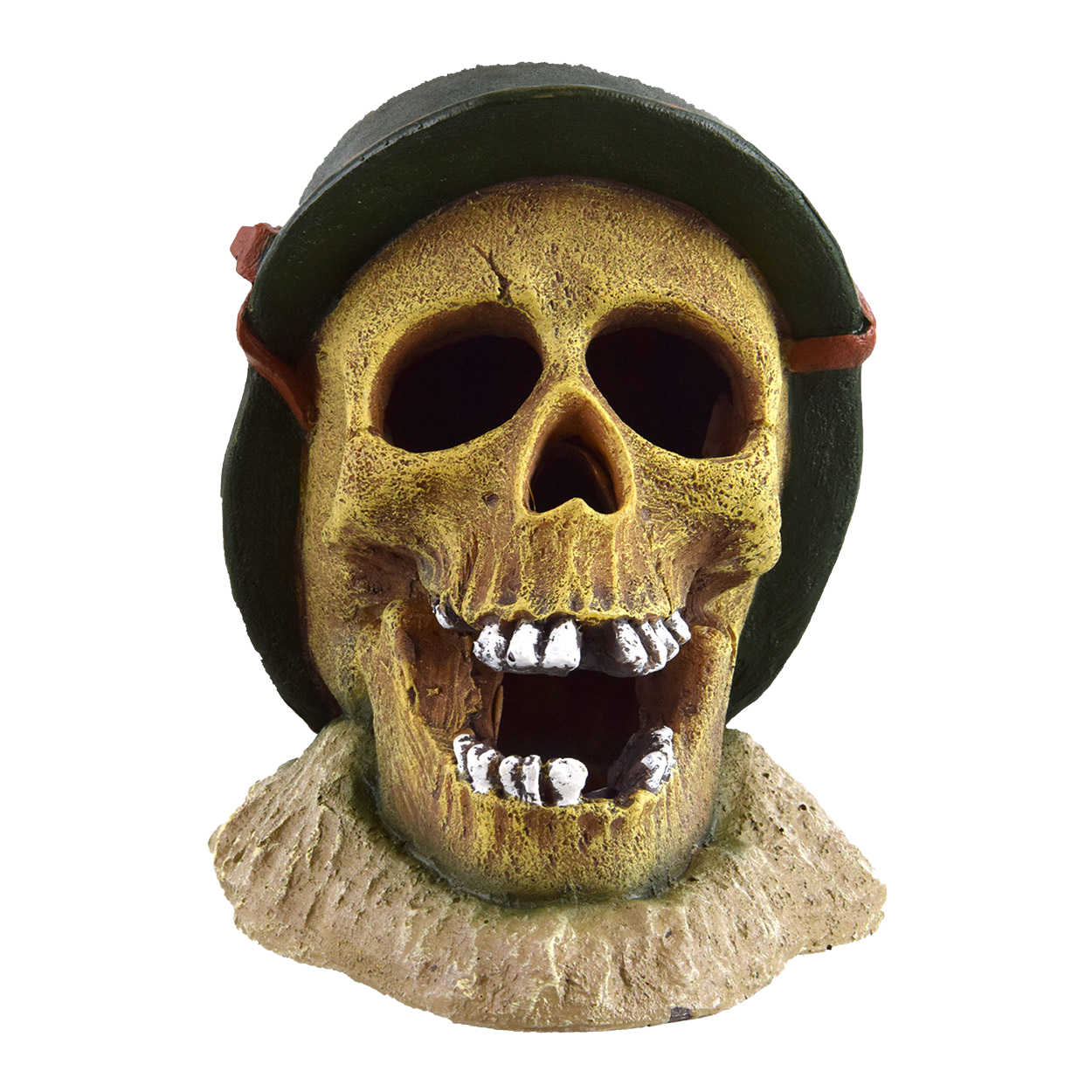 Décoration d'aquarium / Crâne à chapeau