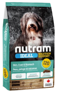 IDEAL | Nourriture pour chien adulte - Peau, pelage & estomac sensible - Agneau & Riz brun / 25 lbs
