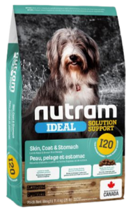 IDEAL | Nourriture pour chien adulte - Peau, pelage & estomac sensible - Agneau & Riz brun / 25 lbs