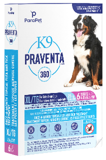 K9 PRAVENTA | traitement contre les puces & tiques / Chiens + de 25 kg
