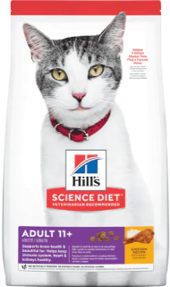 SCIENCE DIET | Nourriture pour chat adulte - 11+ ans - Poulet