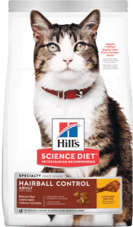 SCIENCE DIET | Nourriture pour chat adulte - Contrôle des boules de poils - Poulet