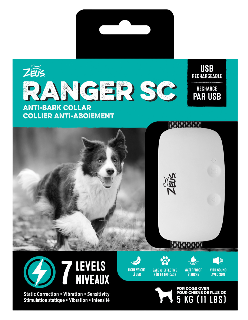 Collier anti-aboiement Ranger SC avec stimulation statique / Chien + de 5 kg