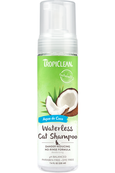 TROPICLEAN | Shampooing sans rinçage pour chat - eau de coco / 220 ml
